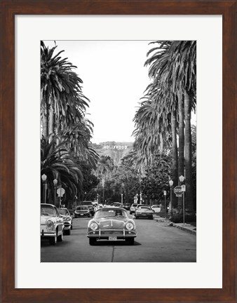 Framed Boulevard in Hollywood (BW) Print