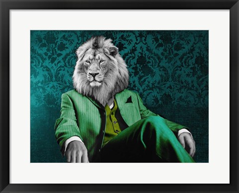 Framed Pensive Leader (Pop Version) Print