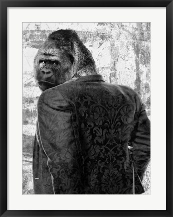Framed Ape in a Suit Print