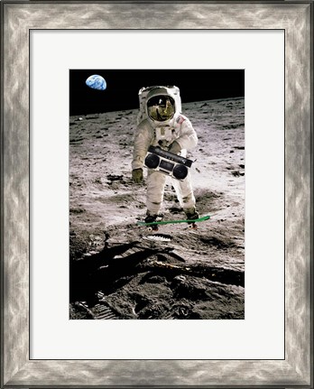 Framed Moonskating (NASA) Print