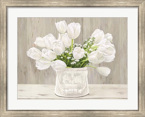 Framed Country Bouquet (neutral) Print