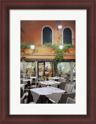 Framed Al Teatro Cafe, Venezia Print