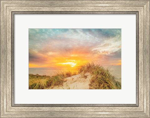 Framed Sunset over The Dunes Print