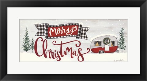 Framed Merry Christmas Camper Print