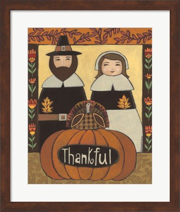 Framed Thankful Pilgrims Print