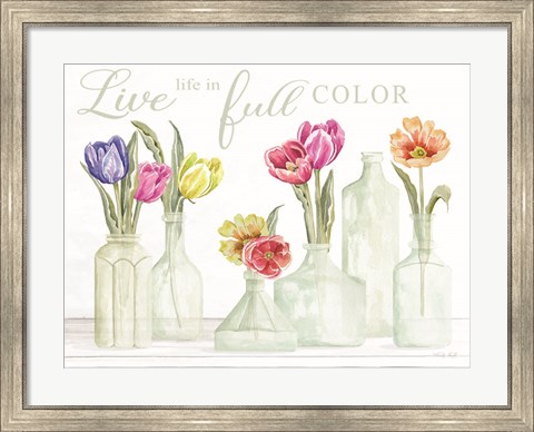 Framed Live Life in Full Color Print