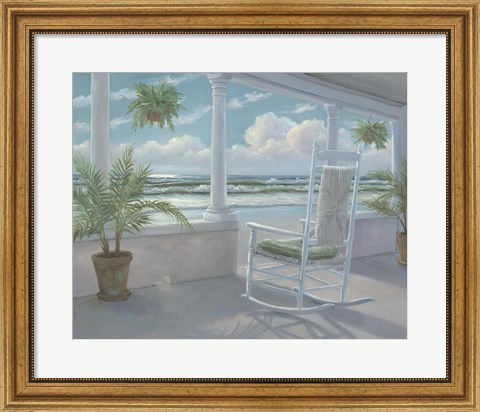 Framed Coastal Porch I Print