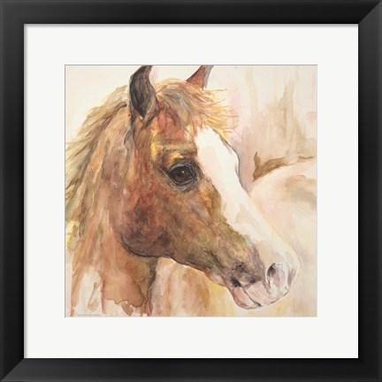 Framed Watercolor Horse Print