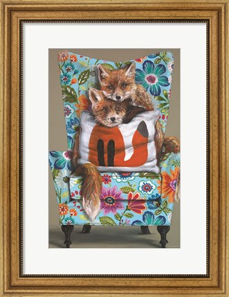 Framed Tail of Two Foxes Print