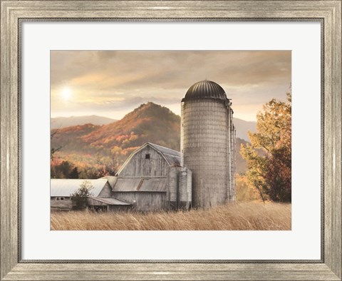 Framed Autumn at the Farm Print