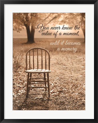 Framed Value of a Moment Print