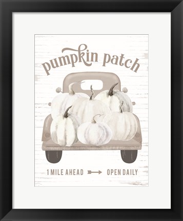 Framed Pumpkin Patch Truck Print