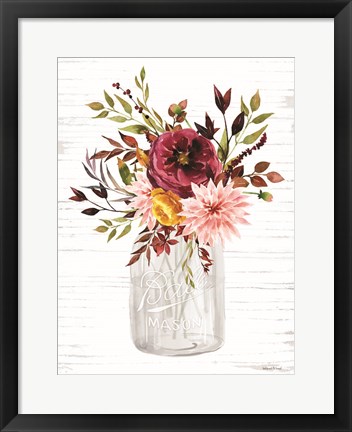 Framed Autumn Floral II Print