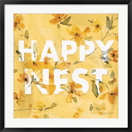Framed Happy Yellow 15A Print