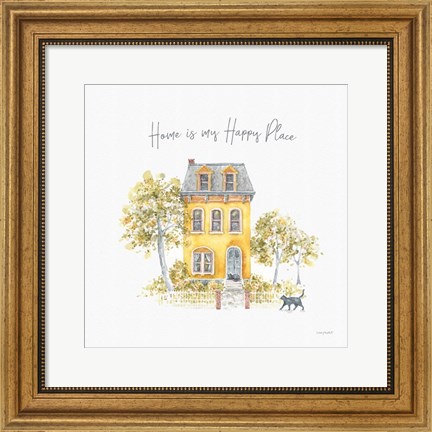 Framed Happy Yellow 17A Print