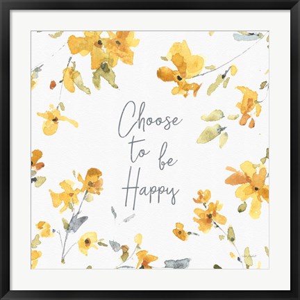 Framed Happy Yellow 20A Print