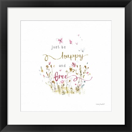 Framed Butterflies &amp; Wildflowers Print