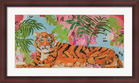 Framed Tiger at Rest Print