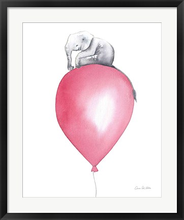 Framed Baby Elephant Love II Print