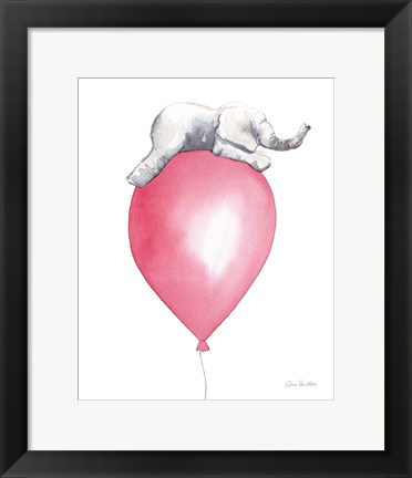 Framed Baby Elephant Love I Print