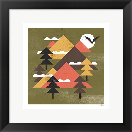 Framed Mountains Print