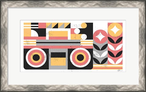 Framed Abstract Boombox Print