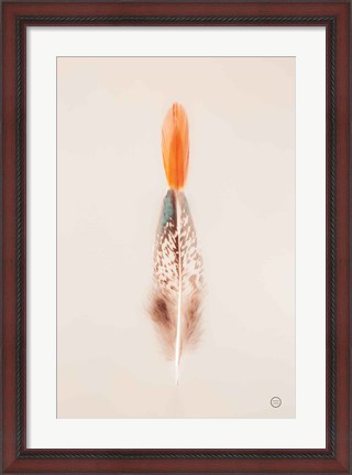 Framed Floating Feathers I Print