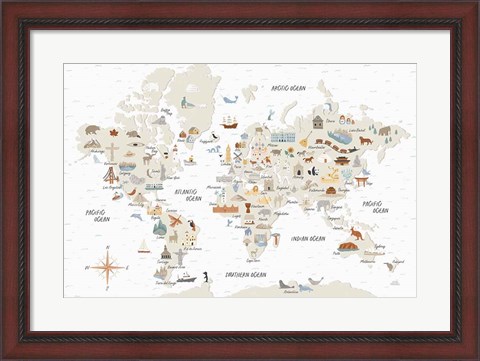 Framed Around the World I Print