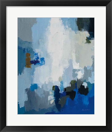 Framed Blue Cascade Print