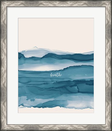Framed Coastal Ink I Eventide Crop I Breathe Print