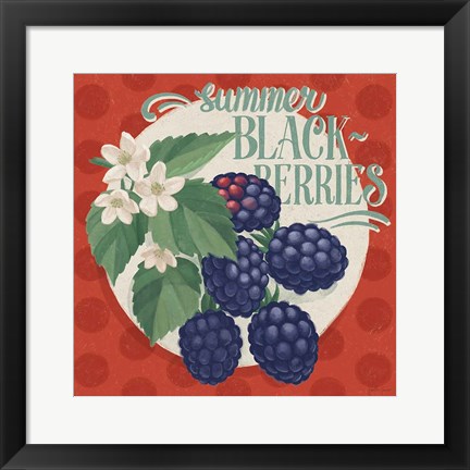 Framed Berry Breeze V Print