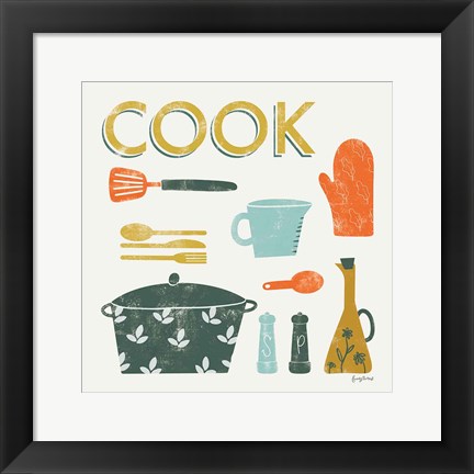 Framed Retro Kitchen III Print