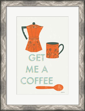 Framed Retro Kitchen Coffee I Print