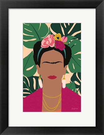 Framed Frida Kahlo I Palms No Distress Print