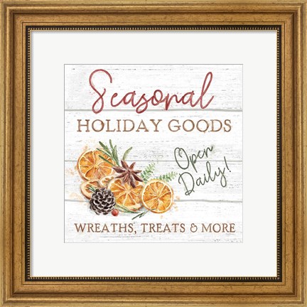 Framed Seasonal Market VI Print