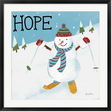 Framed Snowman Snowday V Print