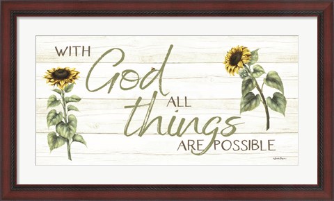 Framed With God All Things Are Possible Print