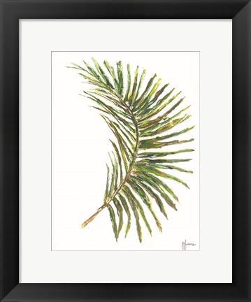 Framed Palm Frond Vibrant Print