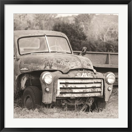 Framed Retired Truck I Print