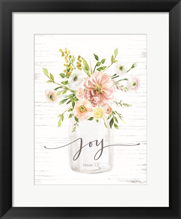 Framed Joy Floral Print
