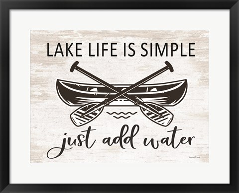 Framed Lake Life is Simple Print