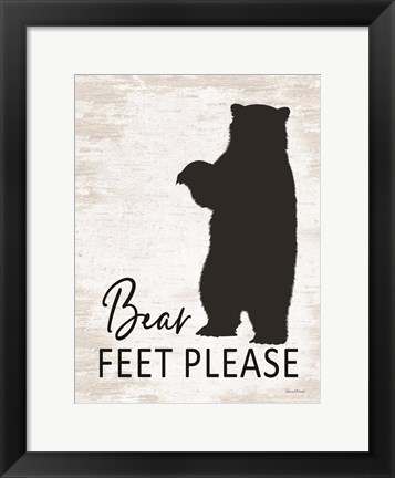 Framed Bear Feet Please Print