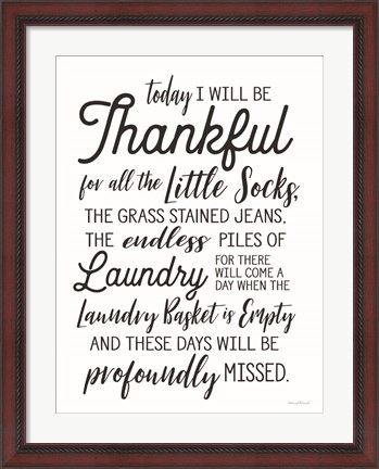 Framed Laundry Blessings I Print