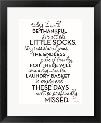 Framed Laundry Blessings II Print