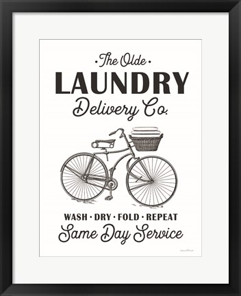 Framed Laundry Delivery Co. Print