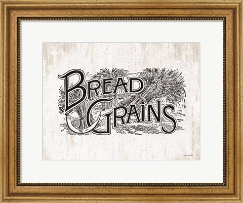 Framed Bread Grains Print