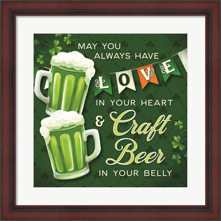 Framed Craft Beer in Your Belly Print