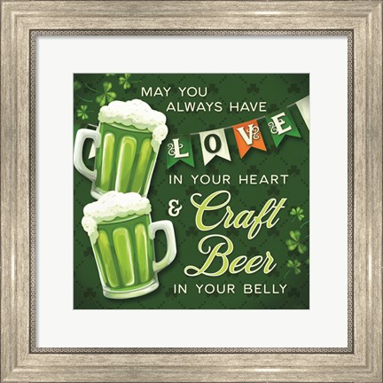 Framed Craft Beer in Your Belly Print