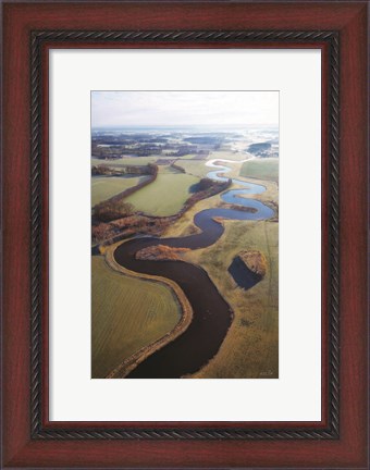 Framed Flat Country from Above Print