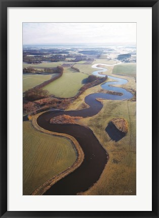 Framed Flat Country from Above Print